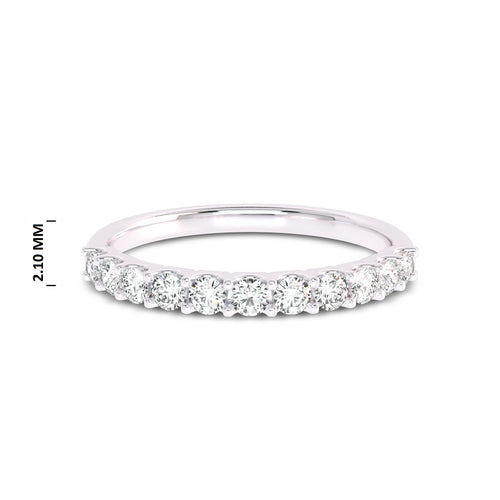 1/2 CT. Lab Created Diamond Single Row Half Eternity band