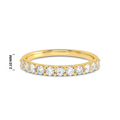1/2 CT. Lab Created Diamond Single Row Half Eternity band