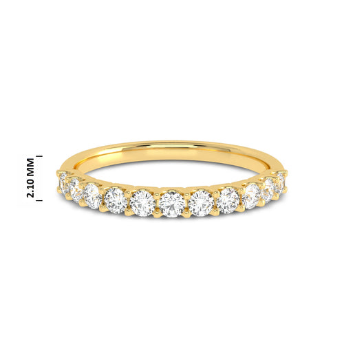 1/2 CT. Lab Created Diamond Single Row Half Eternity band
