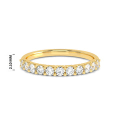 1/2 CT. Lab Created Diamond Single Row Half Eternity band