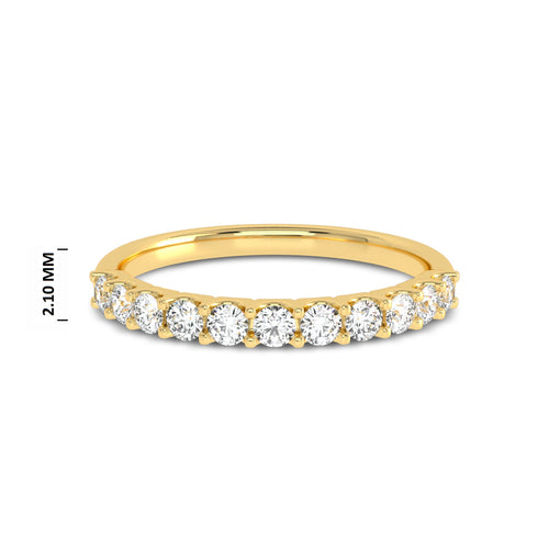 1/2 CT. Lab Created Diamond Single Row Half Eternity band
