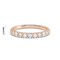 1/2 CT. Lab Created Diamond Single Row Half Eternity band