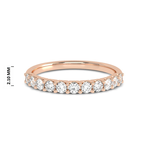 1/2 CT. Lab Created Diamond Single Row Half Eternity band