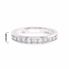 1/2 CT. Lab Created Diamond Single Row Half Eternity band