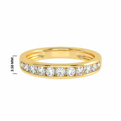 1/2 CT. Lab Created Diamond Single Row Half Eternity band