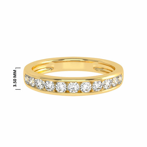 1/2 CT. Lab Created Diamond Single Row Half Eternity band