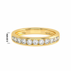 1/2 CT. Lab Created Diamond Single Row Half Eternity band