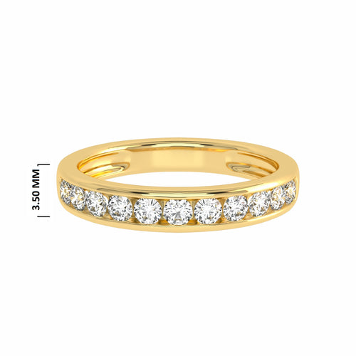 1/2 CT. Single Row half Eternity band