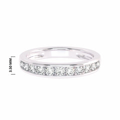1/2 CT. Lab Created Diamond Single Row Half Eternity band