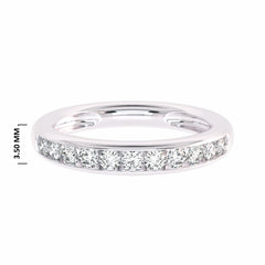 1/2 CT. Lab Created Diamond Single Row Half Eternity band