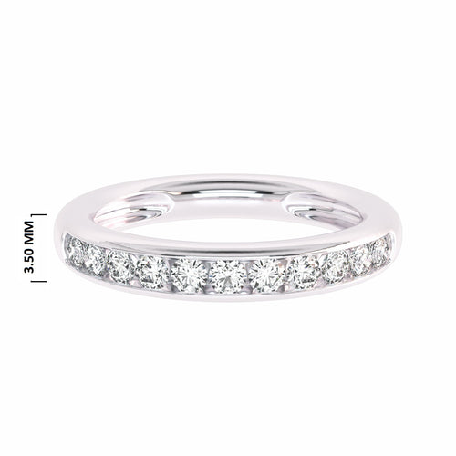 1/2 CT. Lab Created Diamond Single Row Half Eternity band