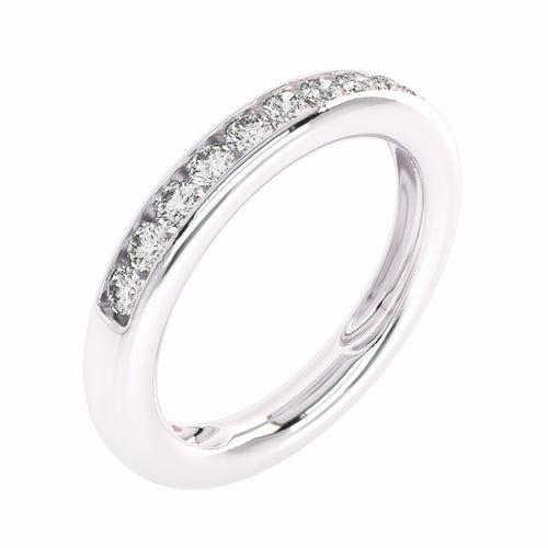 1/2 CT. Lab Created Diamond Single Row Half Eternity band