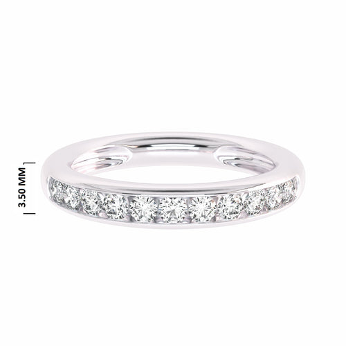 1/2 CT. Lab Created Diamond Single Row Half Eternity band