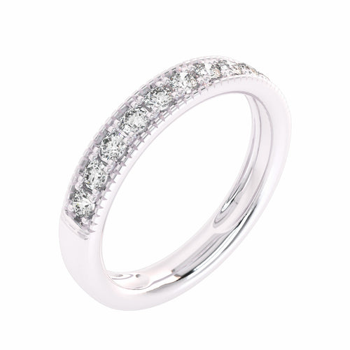1/2 CT. Single Row half Eternity band