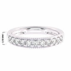 1/2 CT. Single Row half Eternity band