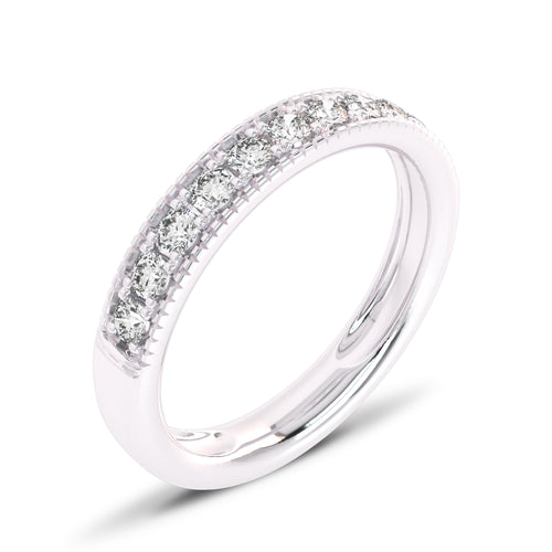 1/2 CT. Single Row half Eternity band