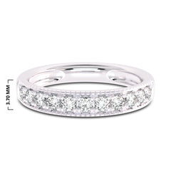 1/2 CT. Single Row half Eternity band