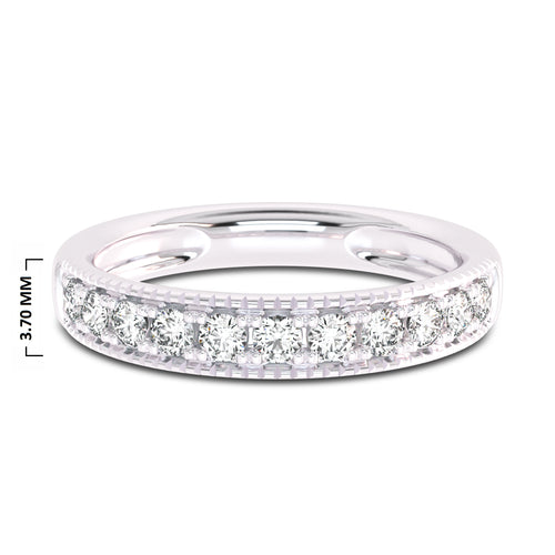 1/2 CT. Single Row half Eternity band
