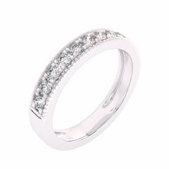 1/2 CT. Lab-Created Diamond Single Row Half Eternity band