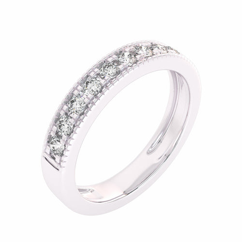 1/2 CT. Lab-Created Diamond Single Row Half Eternity band