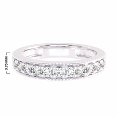 1/2 CT. Lab-Created Diamond Single Row Half Eternity band