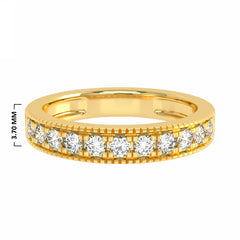 1/2 CT. Lab-Created Diamond Single Row Half Eternity band
