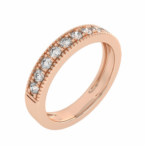 1/2 CT. Lab-Created Diamond Single Row Half Eternity band