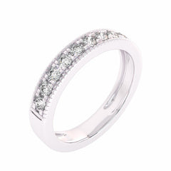 1/2 CT. Lab-Created Diamond Single Row Half Eternity band