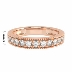 1/2 CT. Lab-Created Diamond Single Row Half Eternity band