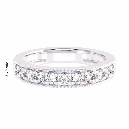 1/2 CT. Lab-Created Diamond Single Row Half Eternity band