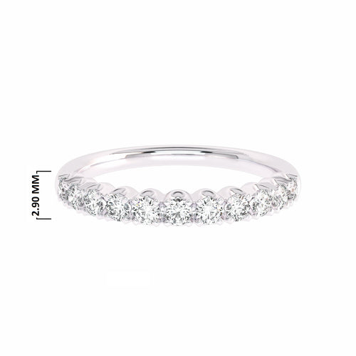1/2 CT. Lab Created Diamond Single Row Half Eternity band