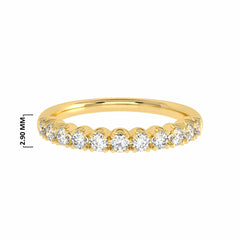 1/2 CT. Lab Created Diamond Single Row Half Eternity band