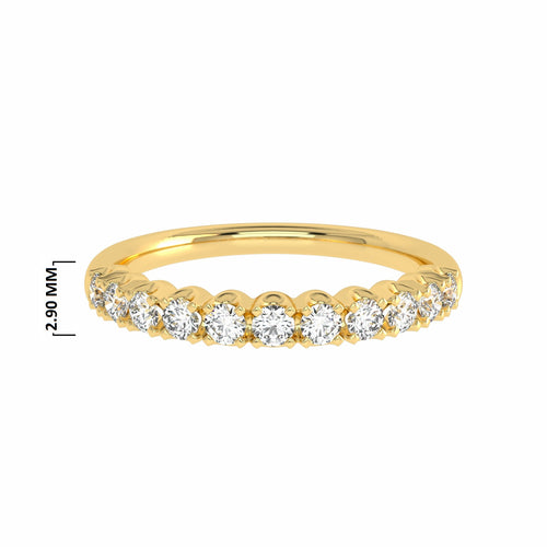 1/2 CT. Lab Created Diamond Single Row Half Eternity band
