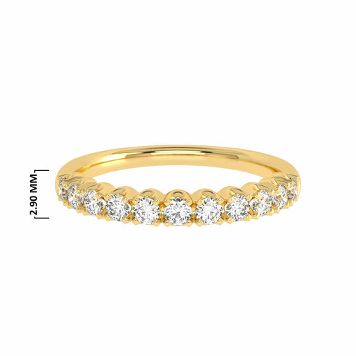 1/2 CT. Lab Created Diamond Single Row Half Eternity band