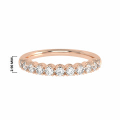1/2 CT. Lab Created Diamond Single Row Half Eternity band