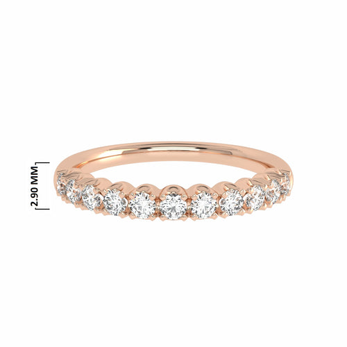 1/2 CT. Lab Created Diamond Single Row Half Eternity band