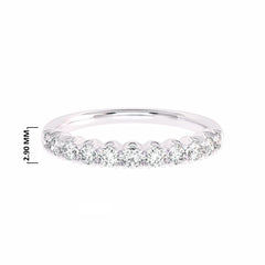 1/2 CT. Lab Created Diamond Single Row Half Eternity band