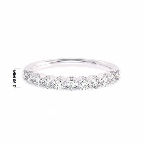 1/2 CT. Lab Created Diamond Single Row Half Eternity band