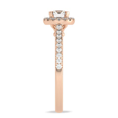 3/4 CT Classic Halo Lab Created Diamond Engagement Ring