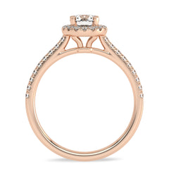 3/4 CT Classic Halo Lab Created Diamond Engagement Ring