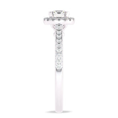 3/4 CT Classic Halo Lab Created Diamond Engagement Ring