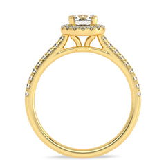 3/4 CT Classic Halo Lab Created Diamond Engagement Ring