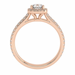 3/4 CT. Classic Halo Lab Created Diamond Enagegement Ring