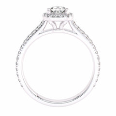 3/4 CT. Classic Halo Lab Created Diamond Enagegement Ring