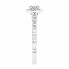 3/4 CT. Classic Halo Lab Created Diamond Enagegement Ring