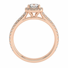 3/4 CT. Classic Halo Lab Created Diamond Enagegement Ring