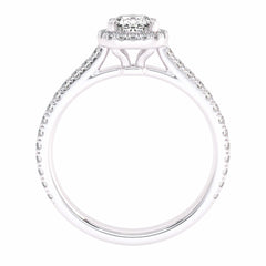 3/4 CT. Classic Halo Lab Created Diamond Enagegement Ring