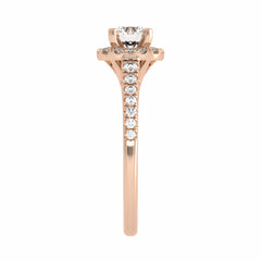 1 CT. Classic Halo Natural Diamond Enagegement Ring.