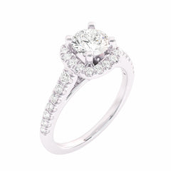 1 CT. Classic Halo Lab Created Daimaond Enagegement Ring