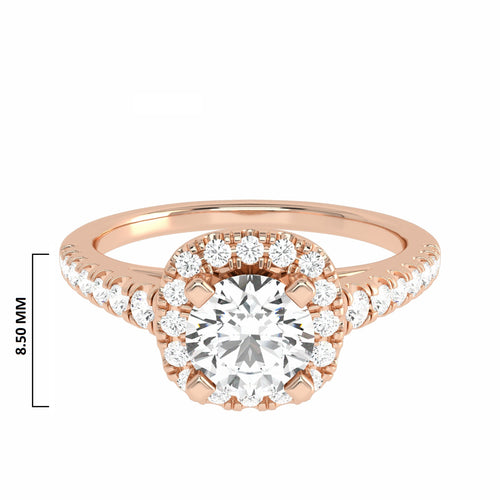 1 CT. Classic Halo Lab Created Daimaond Enagegement Ring